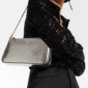BRAND NEW Christian Louboutin Loubila Metallic Leather Pouch